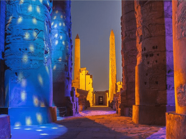 Sound and light Show at Karnak temple in Luxor